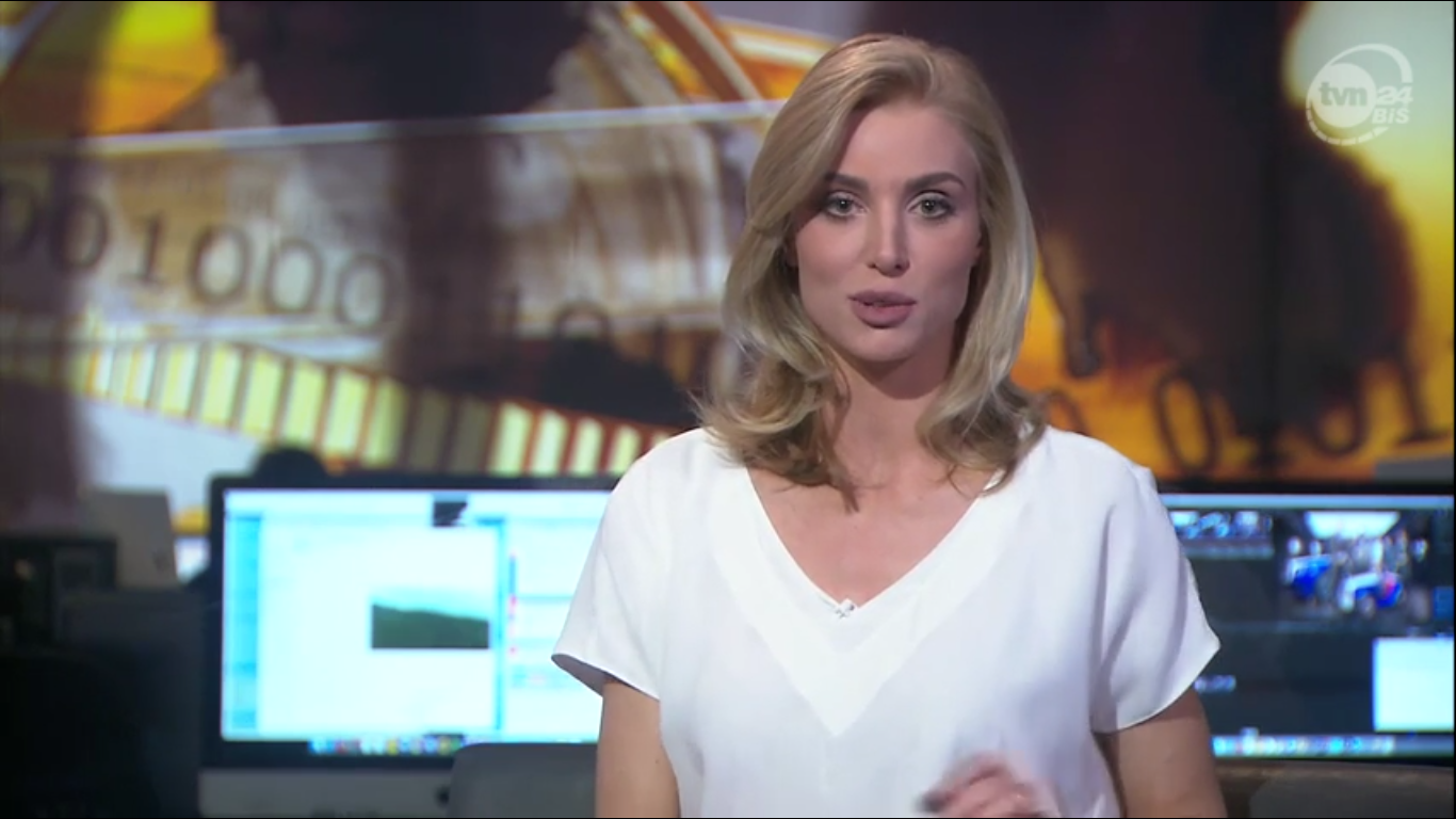 Karolina Pajączkowska w programie "Debata Młodych" na antenie TVN24 BIS