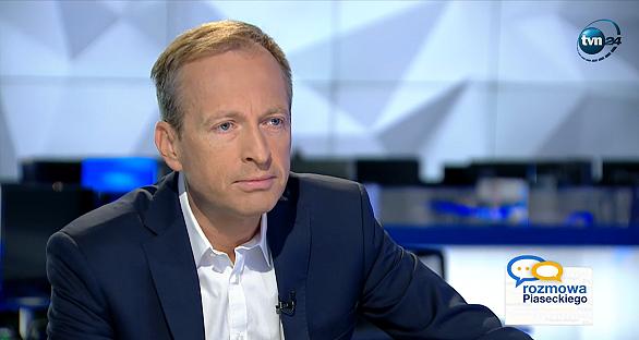Konrad Piasecki w "Rozmowie Piaseckiego" w TVN24