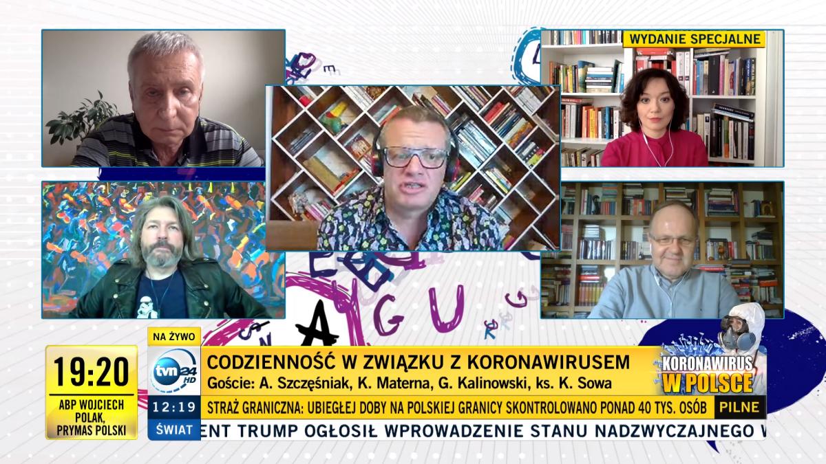 Specjalne wydanie "Drugiego śniadania mistrzów" w TVN24 (sobota, 14.03.2020)